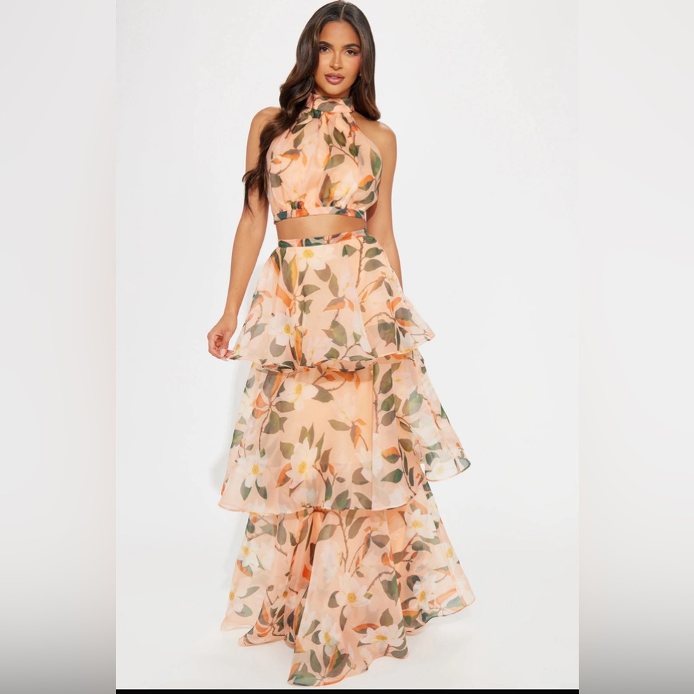 Flower Garden Crop top set new size medium